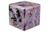 Polished Purple Charoite Cube - Siberia #193325-1